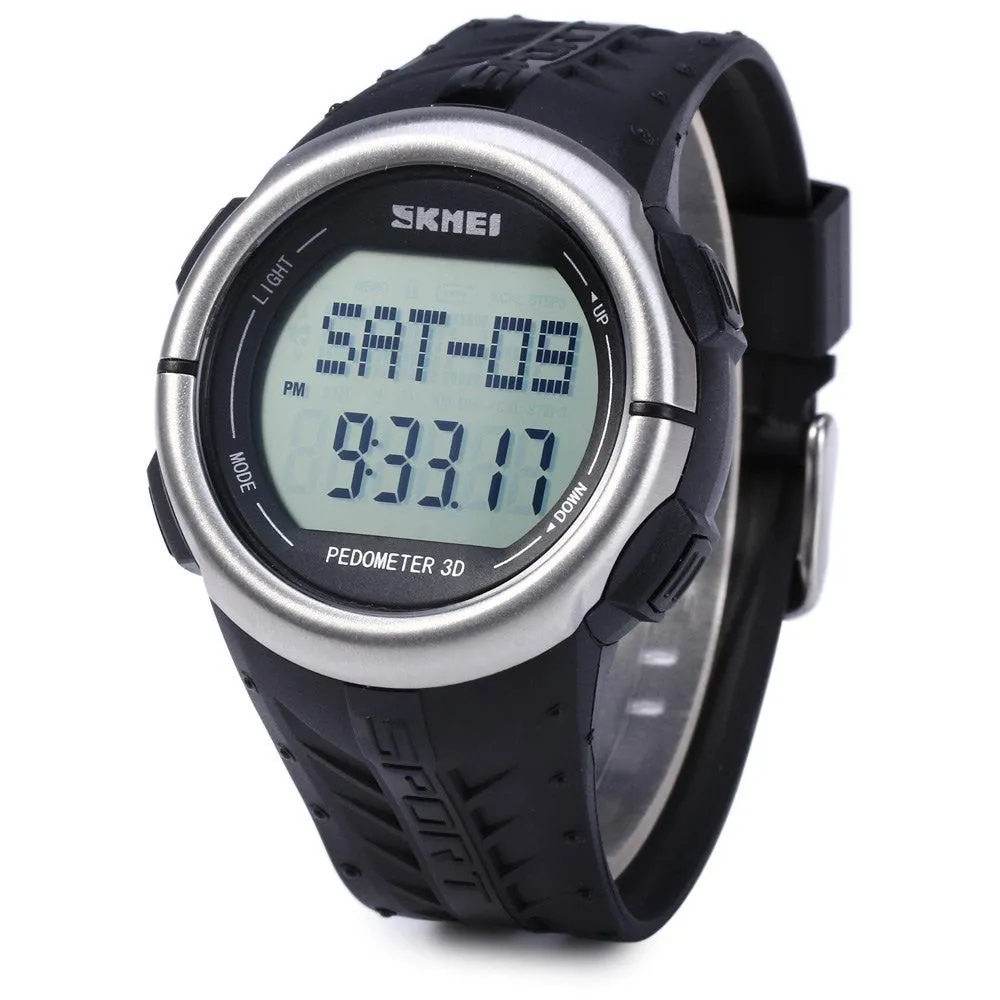 SKMEI Heart Rate Monitor Pedometer Sports Watches 50M Waterproof Outdoor Digital Men Women Calorie Counter