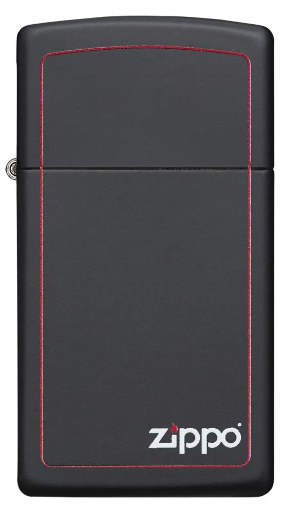 Slim® Black Matte with Red Border