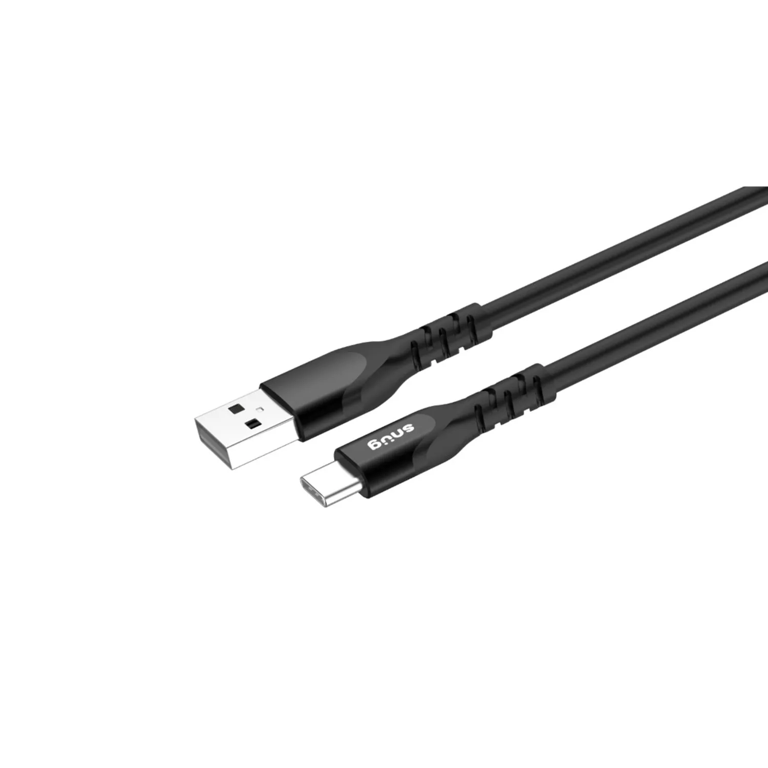 Snug USB To Type-C Silicone Cable - 1.2 Meter - Black (SNPW-CABSLUT-BK)