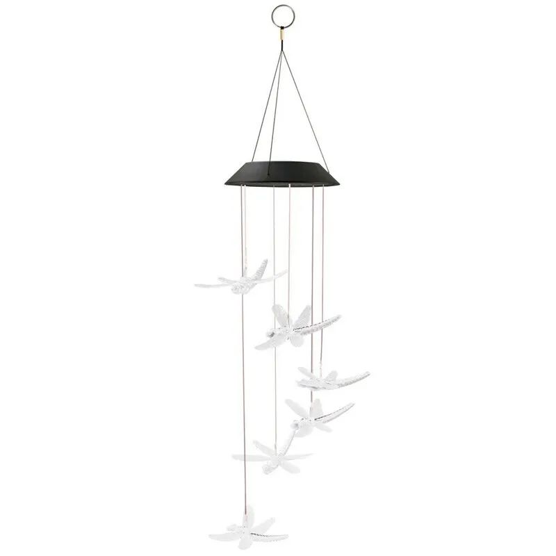 Solar Powered Wind Dragonfly Chime Garden Light Fa-070Solar