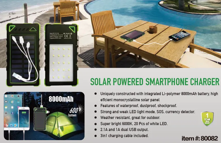 Solar Smartphone and Tablet Charger by Nature Power Garden (80082)