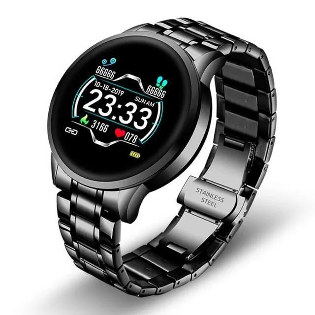 Stainless Steel Black Smart Watch for Men Android Watch UK | LK 126®