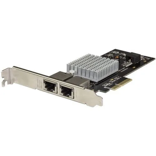 StarTech.com 2-Port PCIe 10GBase-T / NBASE-T Ethernet Network Card - with Intel X550 Chip - PCIe Network Adapter Card Dual NIC ports Network Interface Card 2x 10 GbE RJ45 Ports - Intel X550AT Chip - 10GBASE-T / NBASE-T, Muli-Gigabit 1/2.5/5/10 Gbps, PCIe