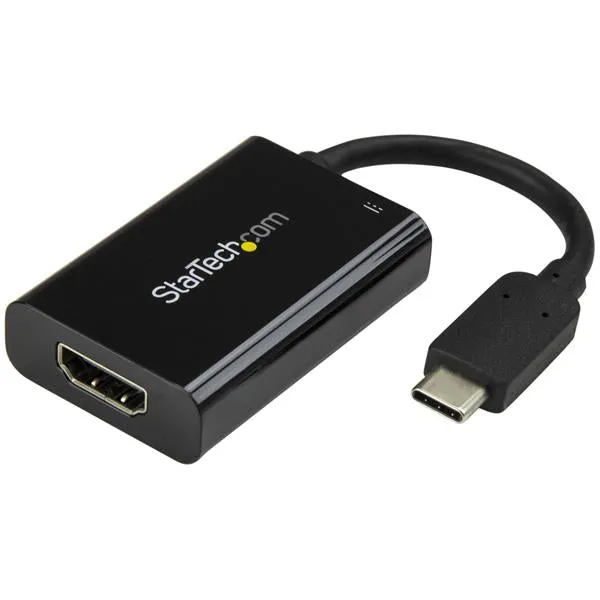 Startech.Com Usb C To Hdmi 2.0 Adapter 4K 60Hz With 60W Power Delivery Pass-Through Charging - Usb Type-C To Hdmi Video