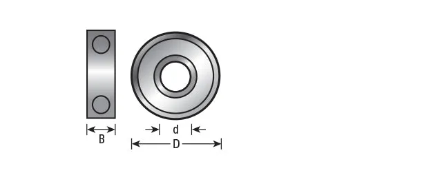 Steel Ball Bearing Guide | 3⁄4 Overall Dia x 1⁄2 Inner Dia x 5⁄32 Height | 47721 | 738685877210