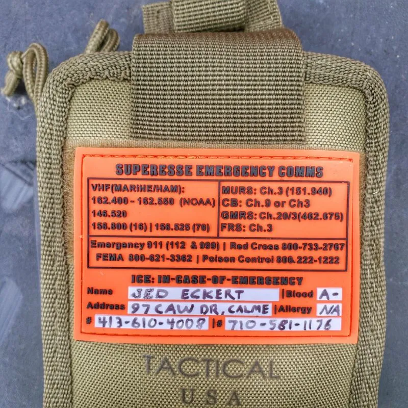 Storage Pocket Patch: Emergency Communications