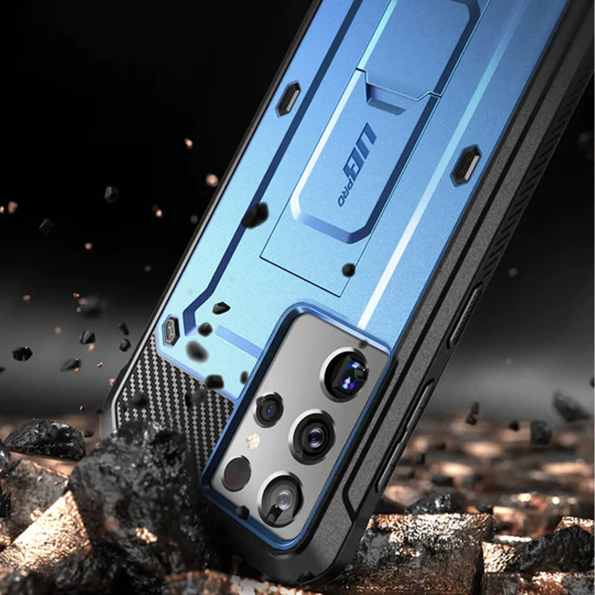 Supcase Unicorn Beetle Pro Rugged Case for Samsung Galaxy S21 Ultra - Metallic Blue (Barcode: 843439136014 )