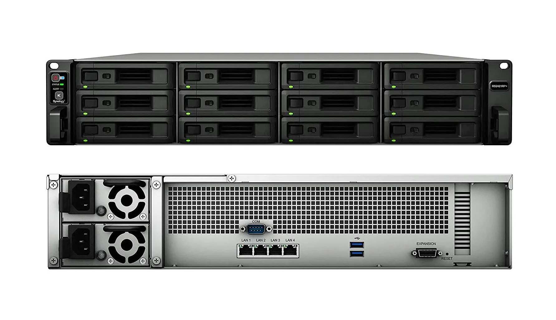 Synology Rackstation Rs2421rp  - Nas Server - 12 Bays - Rack-Mountable - Sata 6Gb/S - Raid Raid 0, 1, 5, 6, 10, Jbod - R