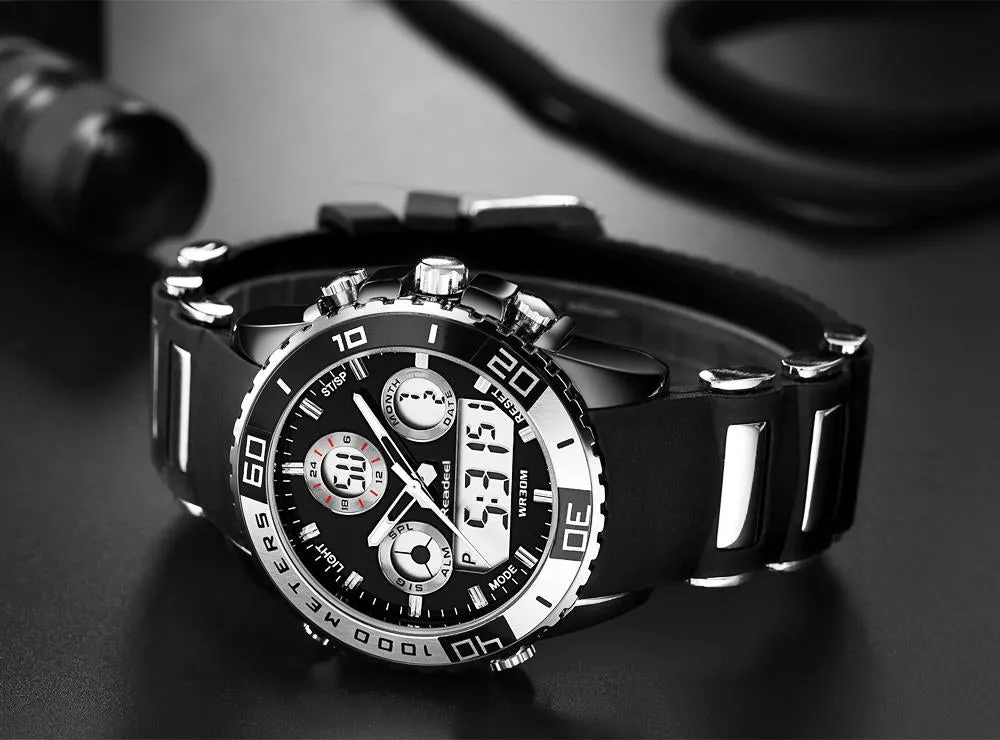 Top Brand Luxury Rubber LED Digital Men's Quartz Watch Sports Army Military Wrist Watch