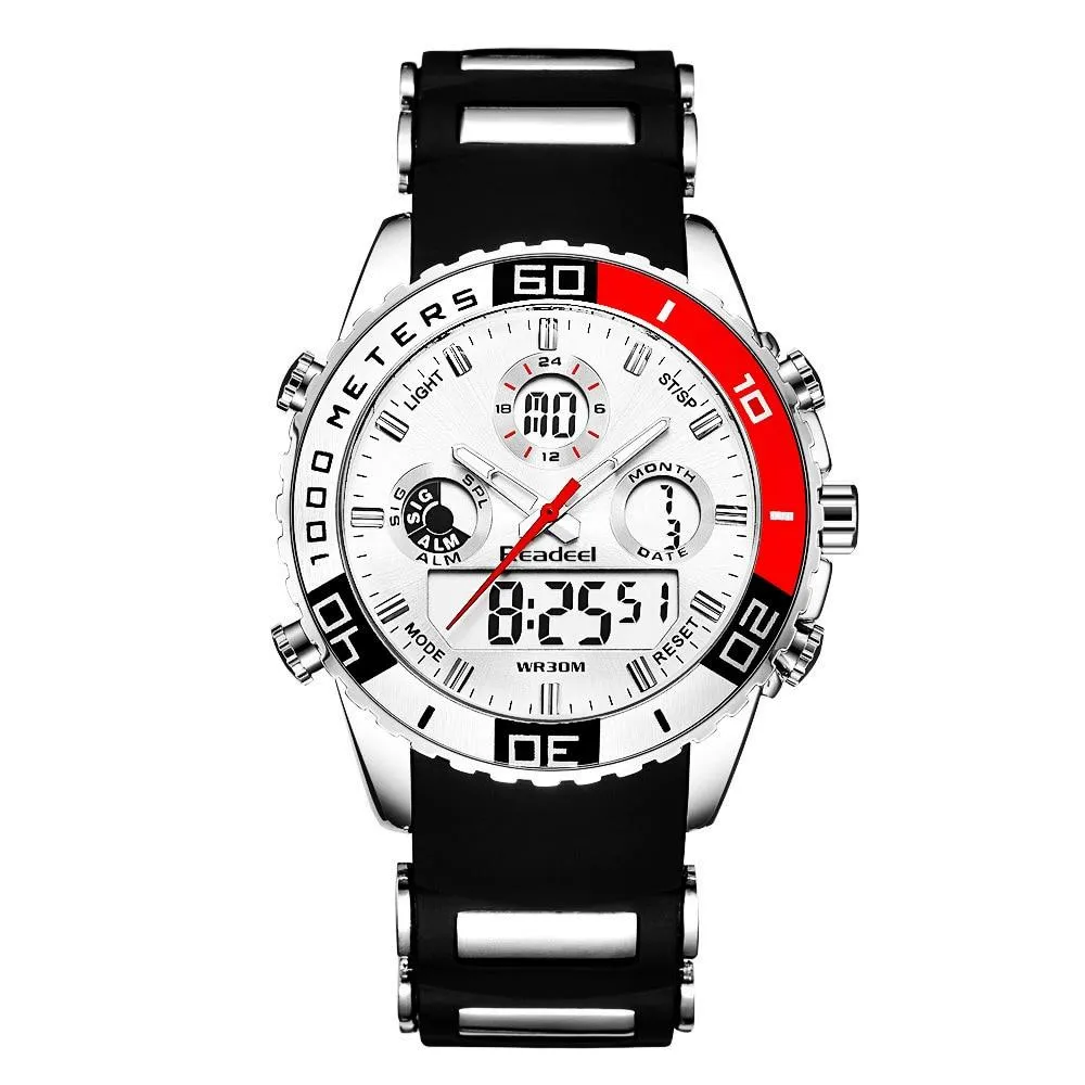 Top Brand Luxury Rubber LED Digital Men's Quartz Watch Sports Army Military Wrist Watch