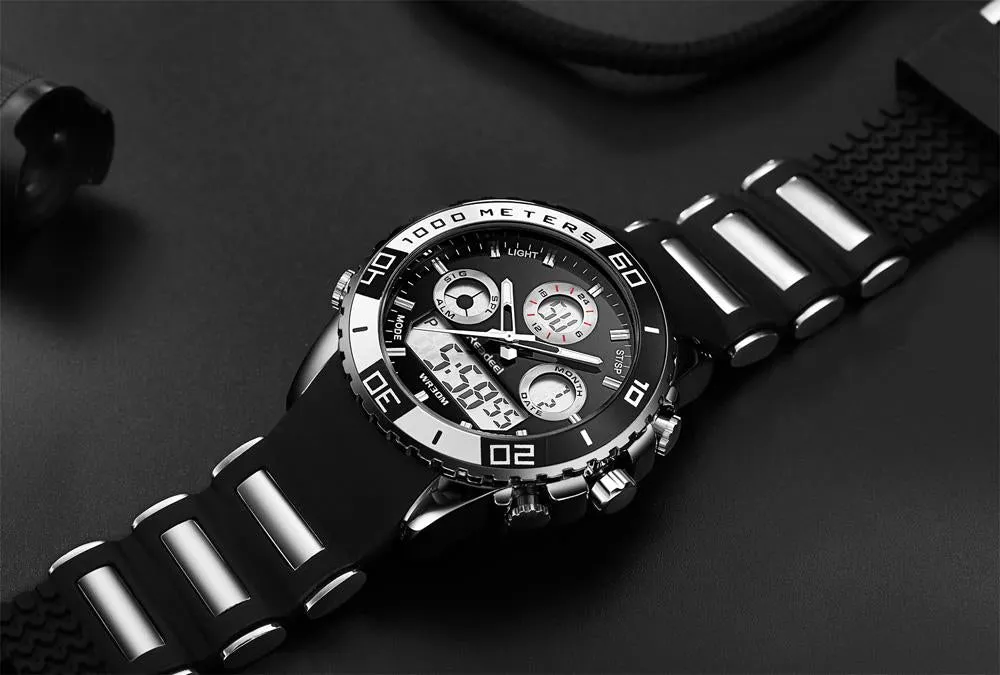 Top Brand Luxury Rubber LED Digital Men's Quartz Watch Sports Army Military Wrist Watch