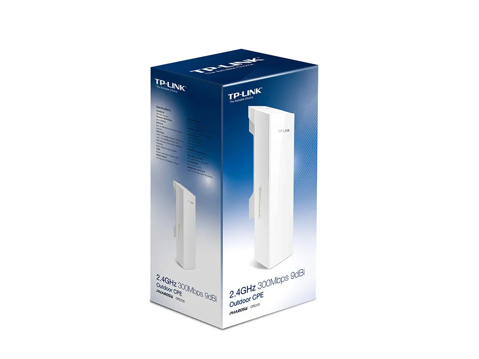 Tp-Link 2.4Ghz 300Mbps 9Dbi Outdoor Cpe With Built-In Mimo Antenna - Cpe210