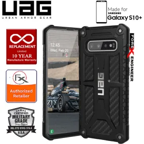 UAG Monarch for Samsung Galaxy S10  - S10 Plus - Rugged Military Drop Tested - Carbon Fibre