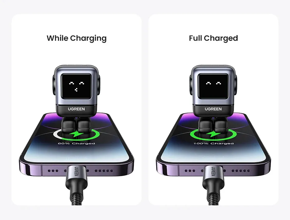 【US Plug】UGREEN 65W 30W GaN Charger Robot Design PD3.0 Fast Charger QC4.0 3.0 PPS for iPhone 16 15 14 Pro Macbook Laptop Tablets