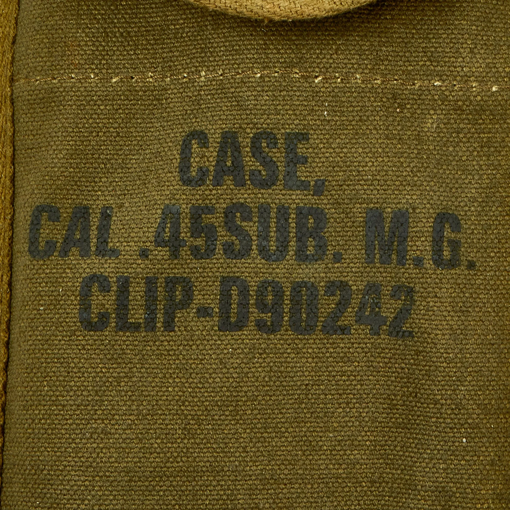 U.S. WWII Grease Gun or Thompson Magazine Carry Case Pouch with Shoulder Strap