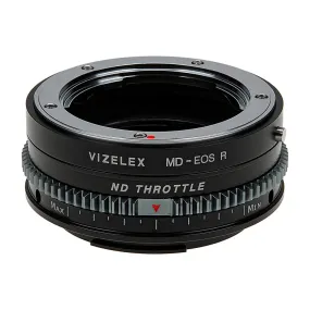 Vizelex Cine ND Throttle Lens Mount Adapter - Compatible with Minolta Rokkor (SR / MD / MC) SLR Lenses to Canon RF Mount Mirrorless Cameras with Built-In Variable ND Filter (2 to 8 Stops) from Fotodiox Pro