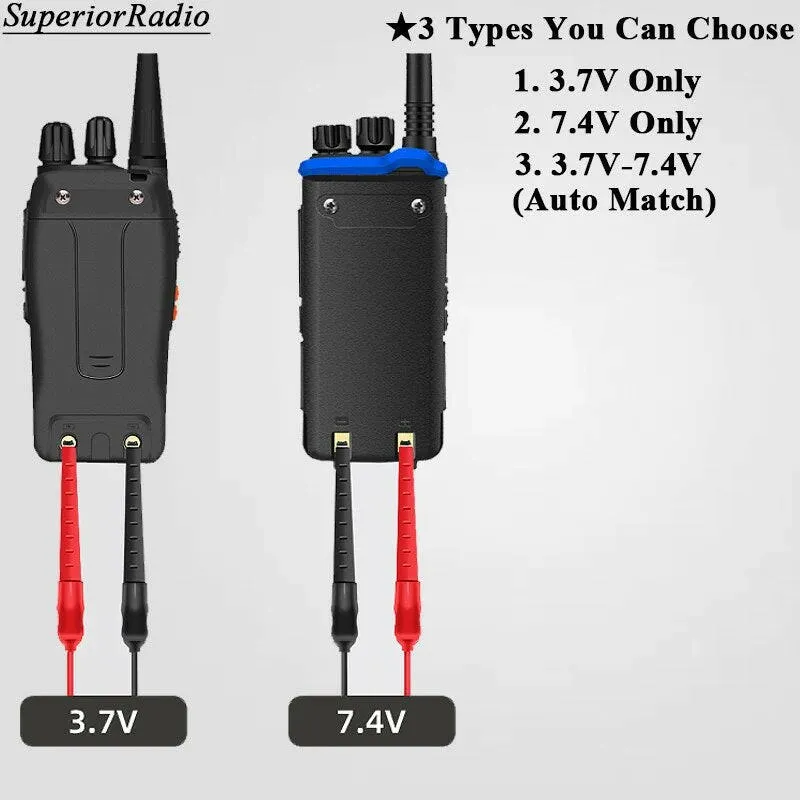 Walkie Talkie Universal USB Charger Cable 3.7V-7.4V For UV-K5 Baofeng TYT KENWOOD WOUXUN Radio UV-16 UV-5R Battery Accessories