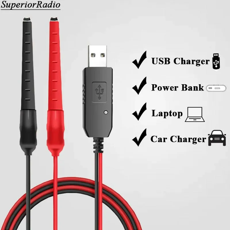 Walkie Talkie Universal USB Charger Cable 3.7V-7.4V For UV-K5 Baofeng TYT KENWOOD WOUXUN Radio UV-16 UV-5R Battery Accessories