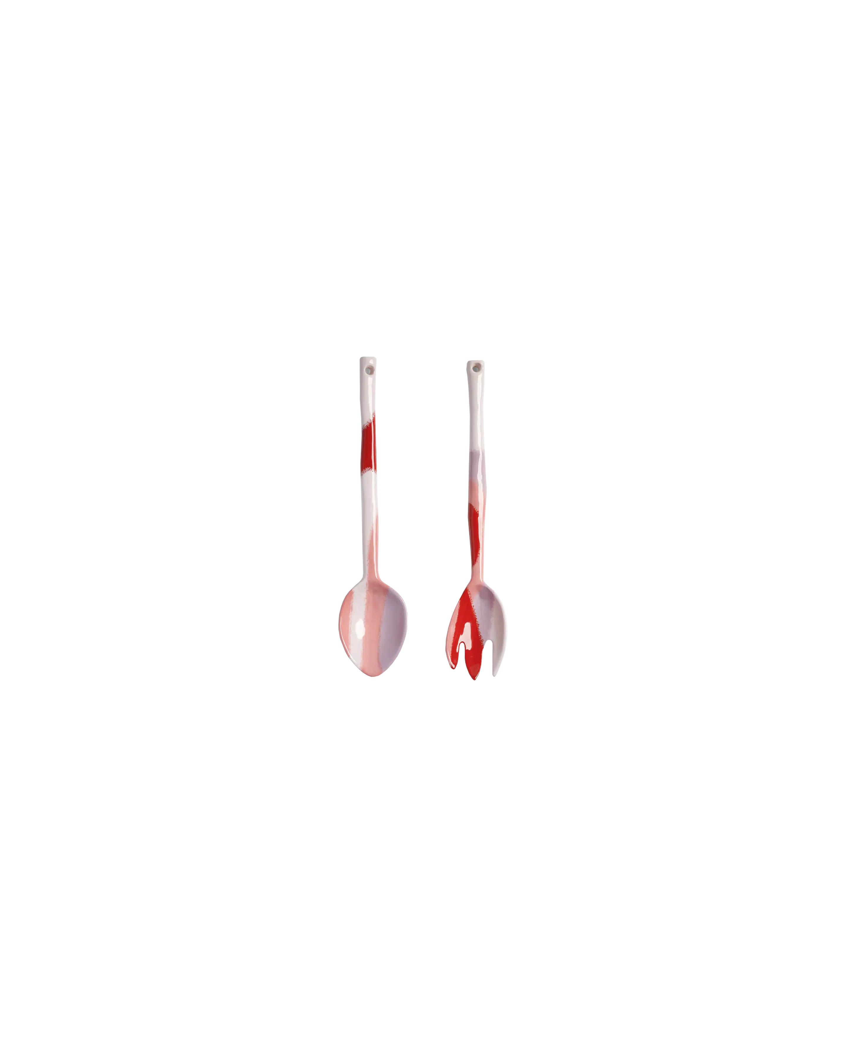 WASCO SALAD SERVER SET PINK