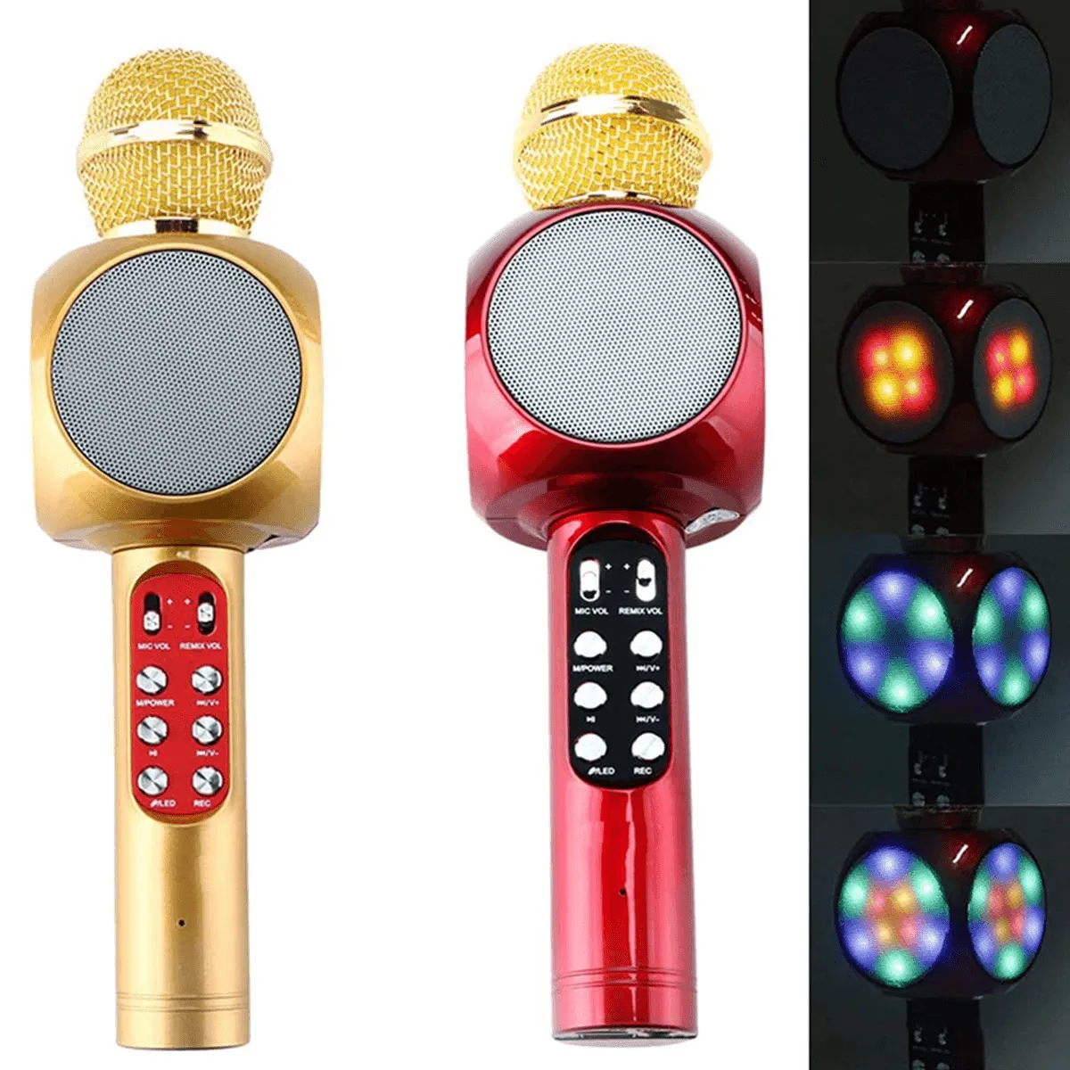 Wireless Bluetooth Microphone Karaoke With LED Light WS-1816