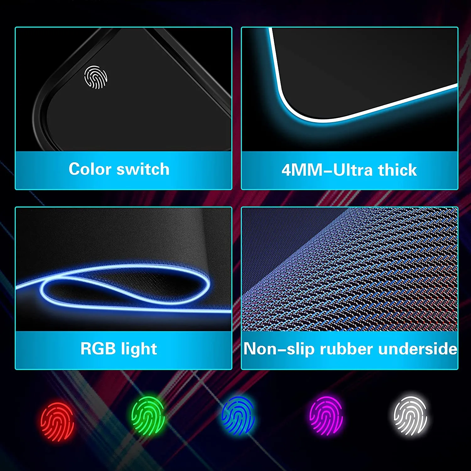 Wireless Charging Extended RGB Mouse Pad