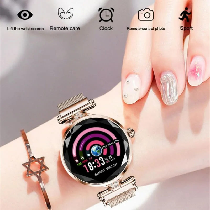 Womens Fashion Smart Watch with Elegant Diamante Strap