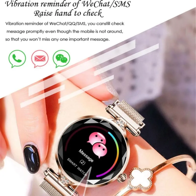 Womens Fashion Smart Watch with Elegant Diamante Strap