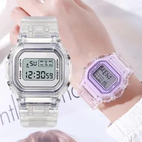 Women's Transparent Digital Sports Watch