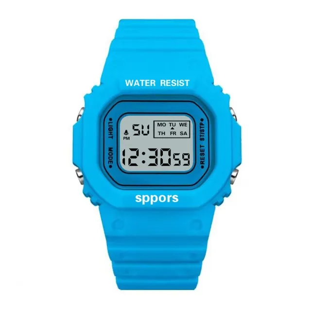 Women's Transparent Digital Sports Watch