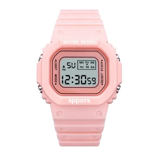 Women's Transparent Digital Sports Watch