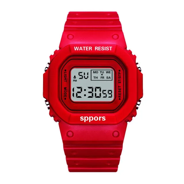 Women's Transparent Digital Sports Watch