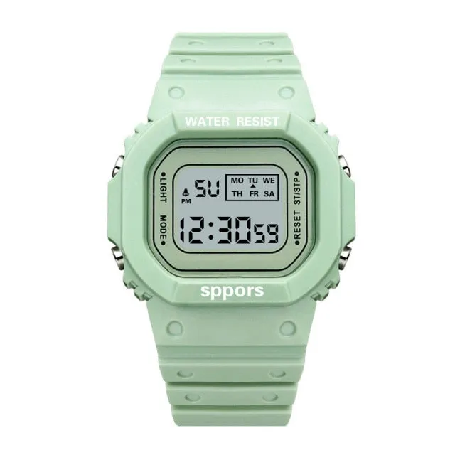 Women's Transparent Digital Sports Watch