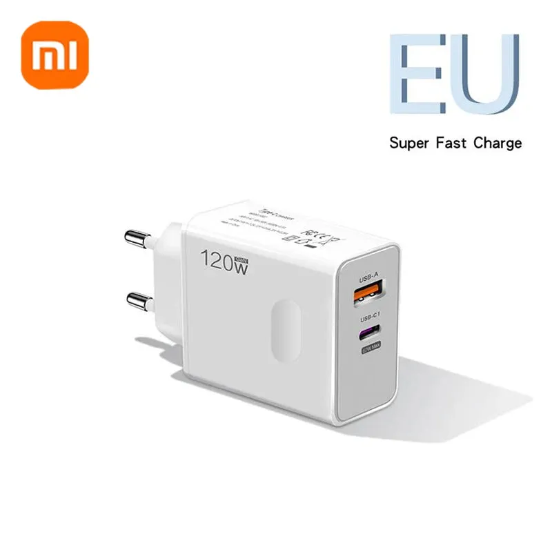 Xiaomi 120W Fast Charger USB 3.0 Type-C PD Cable Fast Charging Quick Charge Adapter For iPhone Samsung Xiaomi Pixel Cellphones