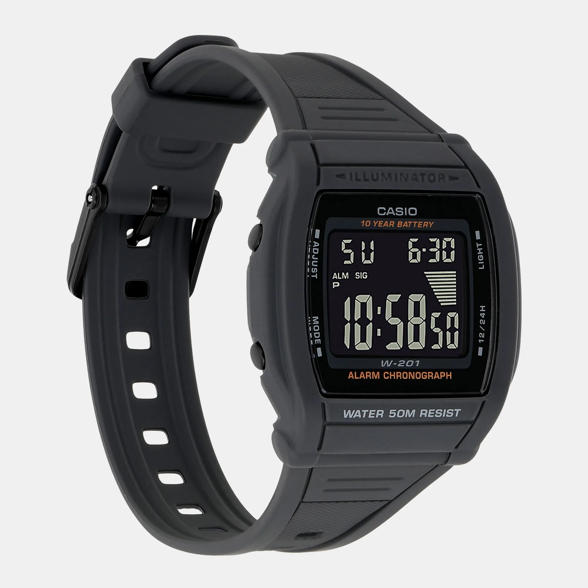 Youth Black Unisex Digital Resin Watch I126 - W-201-1BVDF