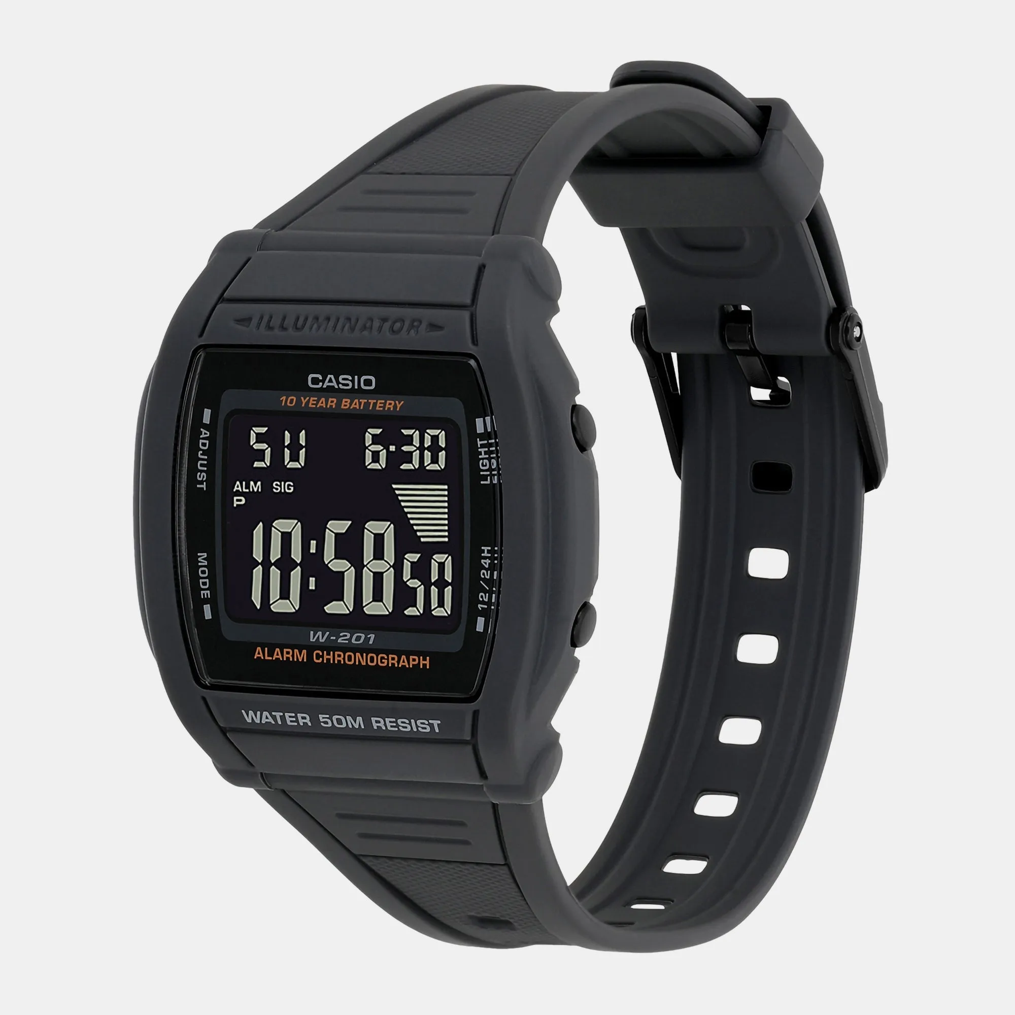 Youth Black Unisex Digital Resin Watch I126 - W-201-1BVDF